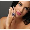 Image 2 : 14KT White Gold 18.66ctw Tanzanite Diamond Ring