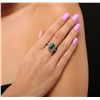 Image 2 : 14KT White Gold 3.34ct Emerald and Diamond Ring