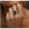 Image 2 : 14KT Yellow Gold 4.43ct Emerald and Diamond Ring