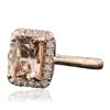 Image 2 : 14KT Rose Gold 2.27ct Morganite and Diamond Ring