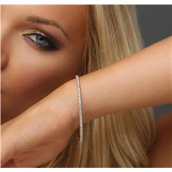 14KT Rose Gold 2.70ctw Diamond Bangle Bracelet