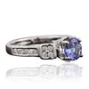 Image 2 : 14KT White Gold 1.15ct Tanzanite and Diamond Ring