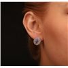 Image 1 : 14KT White Gold 1.40ctw Tanzanite and Diamond Earrings
