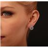 Image 2 : 14KT White Gold 1.40ctw Tanzanite and Diamond Earrings