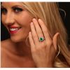Image 1 : 14KT Yellow Gold 2.11ct Emerald and Diamond Ring