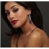Image 2 : 18KT White Gold 8.70ctw Sapphire and Diamond Earrings
