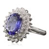 Image 2 : 14KT White Gold 4.02ct Tanzanite and Diamond Ring