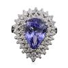 Image 3 : 14KT White Gold 5.20ct Tanzanite and Diamond Ring