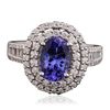 Image 3 : 14KT Two-Tone Gold 1.28ct Tanzanite and Diamond Ring
