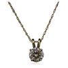 Image 2 : 14KT Yellow Gold 0.72ctw Diamond Pendant With Chain