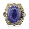 Image 3 : 14KT Yellow Gold 23.25ct Tanzanite and Diamond Ring