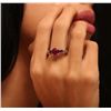 Image 1 : 14KT White Gold 3.90ctw Ruby and Diamond Ring