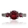 Image 3 : 14KT White Gold 3.90ctw Ruby and Diamond Ring
