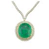 Image 3 : 18KT Yellow Gold 38.31ct Emerald and Diamond Necklace