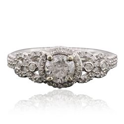 14KT White Gold 1.19ctw Diamond Ring