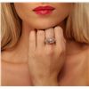 Image 2 : 14KT Rose Gold 3.74ct Morganite and Diamond Ring