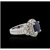 Image 2 : 14KT White Gold 2.63ct Sapphire and Diamond Ring