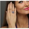 Image 1 : 18KT White Gold 3.59ct Tanzanite and Diamond Ring