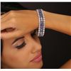 Image 2 : 14KT White Gold 20.30ctw Tanzanite and Diamond Bracelet