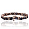 Image 9 : 14KT Rose Gold 19.20ctw Sapphire and Diamond Bracelet