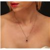 Image 2 : 14KT Rose Gold 1.37ct Ruby and Diamond Pendant With Chain