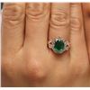 Image 1 : 14KT Rose Gold 2.36ct Emerald and Diamond Ring