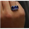 Image 2 : 14KT White Gold 6.93ctw Tanzanite and Diamond Ring