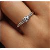 Image 2 : 14KT White Gold 0.55ctw Diamond Ring