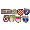 Image 1 : LOT OF 7 GERMAN NAZI WAFFEN SS FOREIGN VOLUNTEER SLEEVE PATCHES