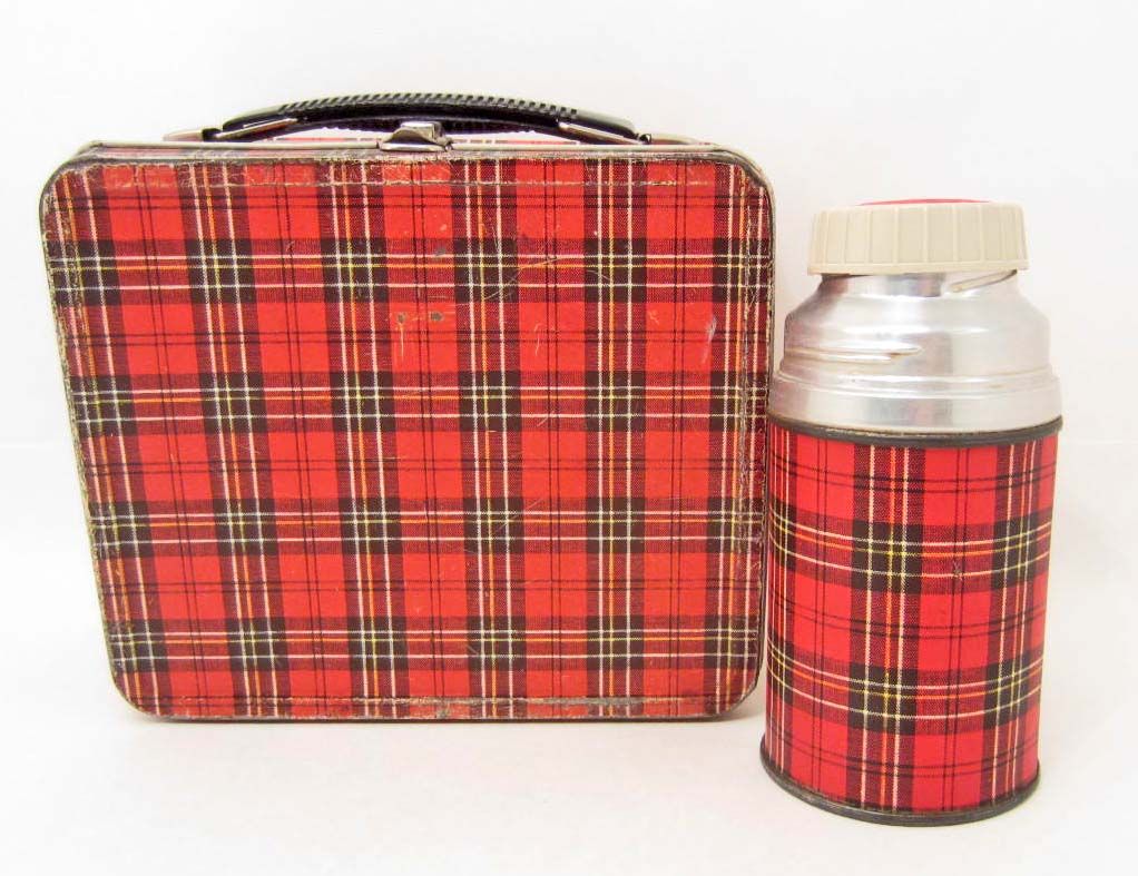 plaid lunch box