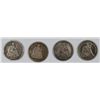 Image 1 : (4) SEATED HALF DIMES (54, 56, 57, 58)