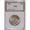 Image 1 : 1943 WALKING LIBERTY HALF DOLLAR PCI MS-63