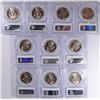 Image 2 : (10) 1986-D KENNEDY HALF DOLLARS PCGS MS-66