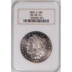 1880-S MORGAN DOLLAR NGC MS-64 PL !!!