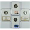 Image 2 : (4) SLABBED SILVER PROOF STATEHOOD QUARTERS (PA, GA, CT, ME)
