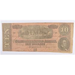 1864 $10 CONFEDERATE STATES OF AMERICA