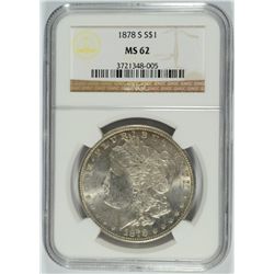 1878-S MORGAN DOLLAR NGC MS-62