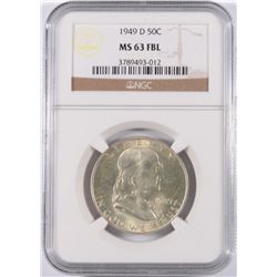 1949-S FRANKLIN HALF DOLLAR, NGC MS-63