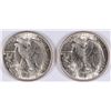 Image 2 : ( 2 ) PIECES 1945-S WALKING LIBERTY HALF DOLLAR,  SOLID MS-64 WHITE!