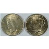 Image 1 : (2) 1922 PEACE SILVER DOLLAR, BOTH AU/BU