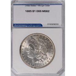 1885 MORGAN DOLLAR DGS MS-62