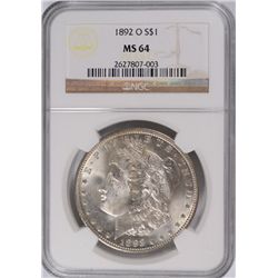 1892-O MORGAN DOLLAR NGC MS-64