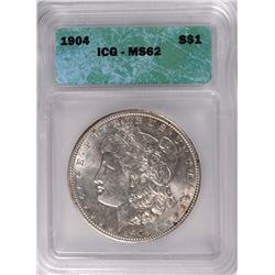 1904 MORGAN DOLLAR ICG MS-62