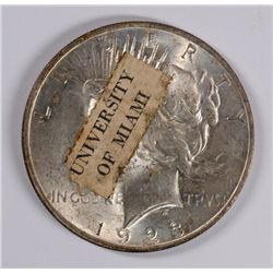 1923 PEACE DOLLAR (FLORIDA AIRLINES) MIAMI UNIVERSITY