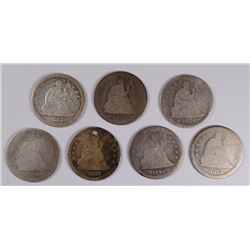 (7) LOW GRADE SEATED QUARTERS