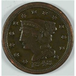 1848 LARGE CENT VF/XF