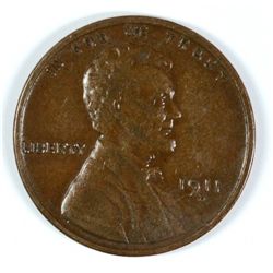 1911-D LINCOLN CENT XF+