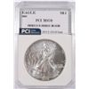 Image 1 : 2002 AMERICAN SILVER EAGLE, PCI MS-70  RARE  TRENDS PRICE $1250.00