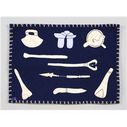Inuit Applique Wall Hanging 14 1/2"x 20 1/2"  Good Condition