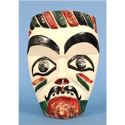 Kwakiutl Mask ca. 1910 Collected in 1960 at Cee Pee Cee, Tahsis, B.C. Found Inside a Wall in a Fishi